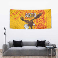 American Samoa Flag Day Tapestry Fautasi Race Pago Pago-Aeto Eagle Wings Tribal Style