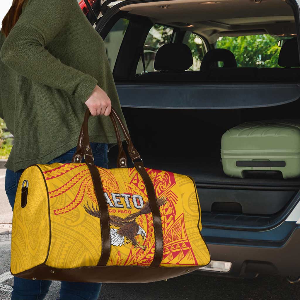 American Samoa Flag Day Travel Bag Fautasi Race Pago Pago-Aeto Eagle Wings Tribal Style