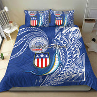 American Samoa Flag Day Bedding Set Fautasi Race Fagatogo-Iseula O Le Moana Sailfish Tribal Style LT03 - Polynesian Pride