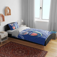 American Samoa Flag Day Bedding Set Fautasi Race Fagatogo-Iseula O Le Moana Sailfish Tribal Style LT03 - Polynesian Pride
