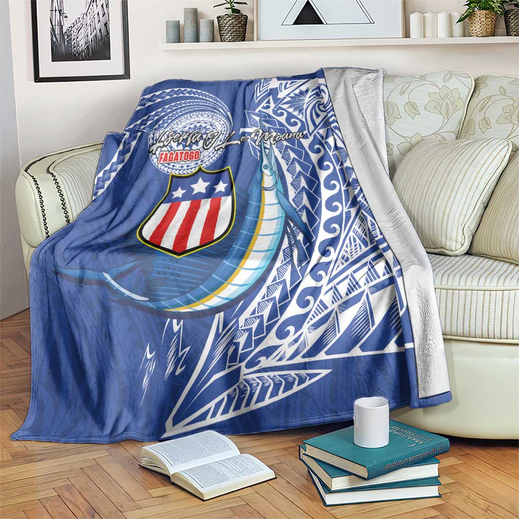 American Samoa Flag Day Blanket Fautasi Race Fagatogo-Iseula O Le Moana Sailfish Tribal Style LT03 Multicolor - Polynesian Pride