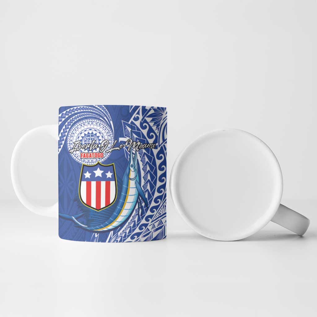 American Samoa Flag Day Ceramic Mug Fautasi Race Fagatogo-Iseula O Le Moana Sailfish Tribal Style LT03 - Polynesian Pride