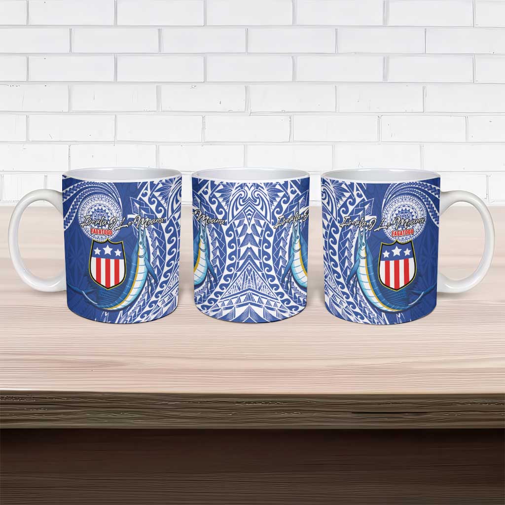 American Samoa Flag Day Ceramic Mug Fautasi Race Fagatogo-Iseula O Le Moana Sailfish Tribal Style LT03 - Polynesian Pride