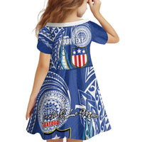 Personalised American Samoa Flag Day Family Matching Tank Maxi Dress and Hawaiian Shirt Fautasi Race Fagatogo-Iseula O Le Moana Sailfish Tribal Style LT03 - Polynesian Pride