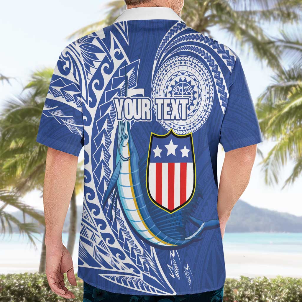 Personalised American Samoa Flag Day Hawaiian Shirt Fautasi Race Fagatogo-Iseula O Le Moana Sailfish Tribal Style LT03 - Polynesian Pride