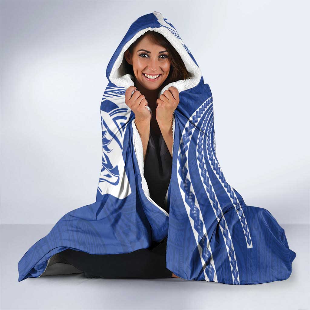 American Samoa Flag Day Hooded Blanket Fautasi Race Fagatogo-Iseula O Le Moana Sailfish Tribal Style LT03 - Polynesian Pride