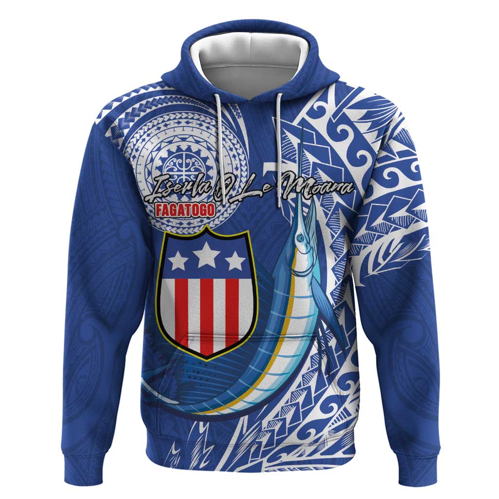 Personalised American Samoa Flag Day Hoodie Fautasi Race Fagatogo-Iseula O Le Moana Sailfish Tribal Style LT03 Pullover Hoodie Multicolor - Polynesian Pride