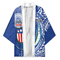 Personalised American Samoa Flag Day Kimono Fautasi Race Fagatogo-Iseula O Le Moana Sailfish Tribal Style