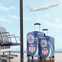 American Samoa Flag Day Luggage Cover Fautasi Race Fagatogo-Iseula O Le Moana Sailfish Tribal Style LT03 - Polynesian Pride