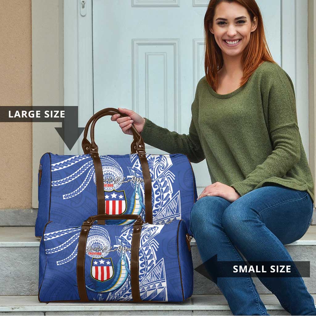 American Samoa Flag Day Travel Bag Fautasi Race Fagatogo-Iseula O Le Moana Sailfish Tribal Style LT03 - Polynesian Pride