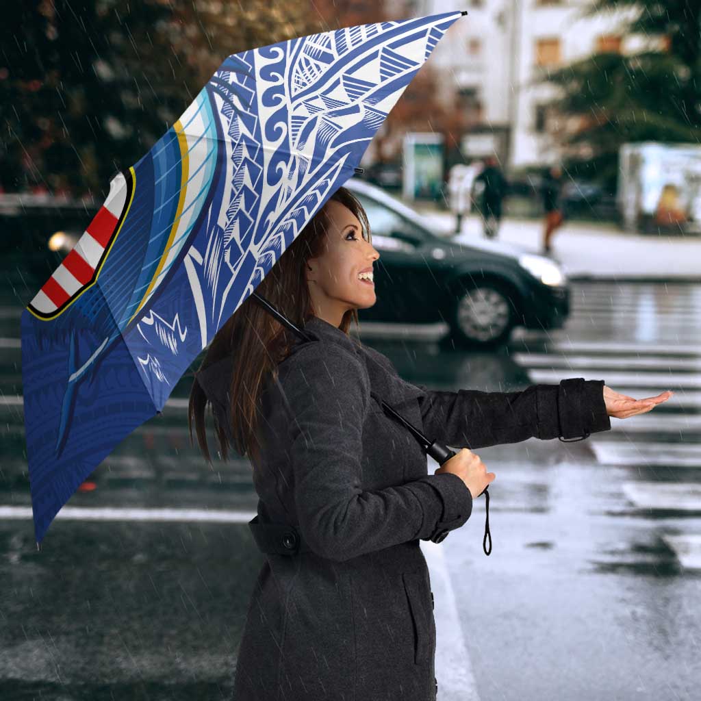 American Samoa Flag Day Umbrella Fautasi Race Fagatogo-Iseula O Le Moana Sailfish Tribal Style