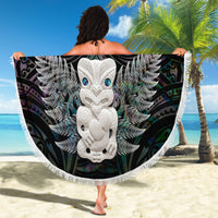 New Zealand Hei Tiki Beach Blanket Maori Green Papua Shell Pattern LT03 - Polynesian Pride