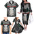 New Zealand Hei Tiki Family Matching Off Shoulder Long Sleeve Dress and Hawaiian Shirt Maori Green Papua Shell Pattern LT03 - Polynesian Pride