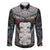 New Zealand Hei Tiki Family Matching Off Shoulder Long Sleeve Dress and Hawaiian Shirt Maori Green Papua Shell Pattern LT03 Dad's Shirt - Long Sleeve Green - Polynesian Pride