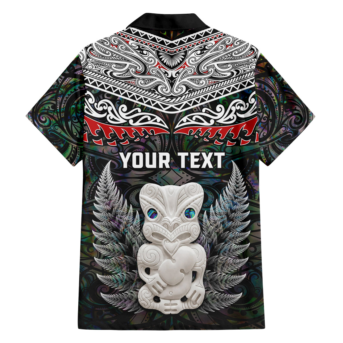 New Zealand Hei Tiki Family Matching Off Shoulder Maxi Dress and Hawaiian Shirt Maori Green Papua Shell Pattern LT03 - Polynesian Pride