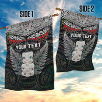 New Zealand Hei Tiki Garden Flag Maori Green Papua Shell Pattern LT03 - Polynesian Pride