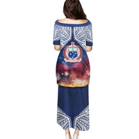 Samoa Indenpendence Day Puletasi Sky Fireworks with Flag Style LT03 - Polynesian Pride