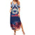 Samoa Indenpendence Day Summer Maxi Dress Sky Fireworks with Flag Style LT03 Women Black - Polynesian Pride