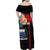 Personalised Samoa Indenpendence Day Family Matching Off Shoulder Maxi Dress and Hawaiian Shirt Tropical Samoan Coat of Arms With Siapo Pattern LT03 - Polynesian Pride