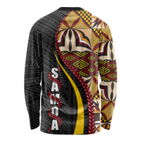 Samoa Siapo Ula Fala Long Sleeve Shirt Polynesian Tribal Pattern LT03 - Polynesian Pride