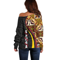 Samoa Siapo Ula Fala Off Shoulder Sweater Polynesian Tribal Pattern LT03 - Polynesian Pride