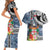 Fiji Day Couples Matching Short Sleeve Bodycon Dress and Hawaiian Shirt Traditional Tapa with Hibiscus and Emblems