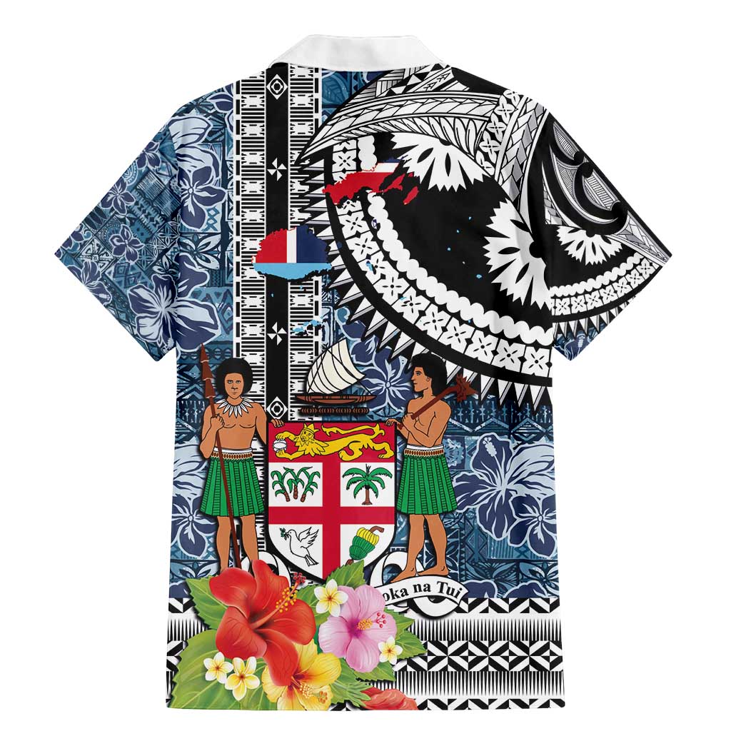 Fiji Day Family Matching Mermaid Dress and Hawaiian Shirt Traditional Tapa with Hibiscus and Emblems