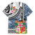 Fiji Day Family Matching Tank Maxi Dress and Hawaiian Shirt Traditional Tapa with Hibiscus and Emblems