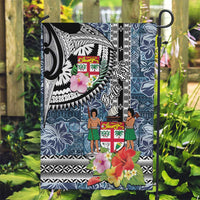 Fiji Day Garden Flag Traditional Tapa with Hibiscus and Emblems