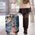 Fiji Day Luggage Cover Traditional Tapa with Hibiscus and Emblems