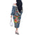 Fiji Day Off The Shoulder Long Sleeve Dress Traditional Tapa with Hibiscus and Emblems