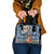 Fiji Day Shoulder Handbag Traditional Tapa with Hibiscus and Emblems
