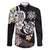 Hawaiian Tropical Plumeria Turtles Family Matching Short Sleeve Bodycon Dress and Hawaiian Shirt Polynesian Art Tattoo