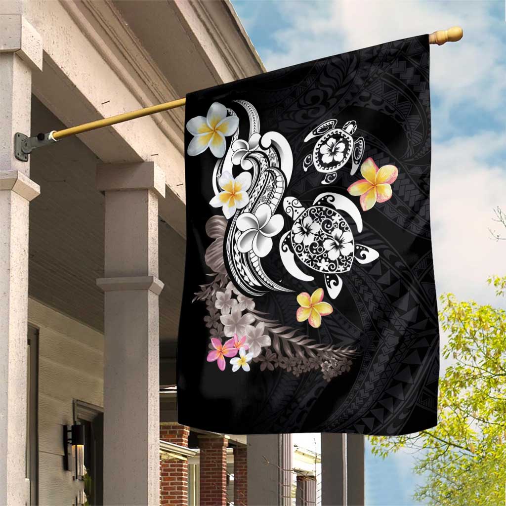 Hawaiian Tropical Plumeria Turtles Garden Flag Polynesian Art Tattoo