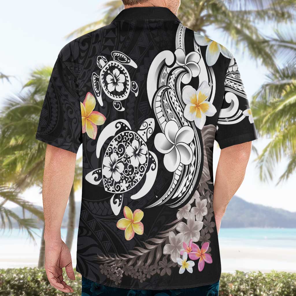 Hawaiian Tropical Plumeria Turtles Hawaiian Shirt Polynesian Art Tattoo