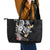 Hawaiian Tropical Plumeria Turtles Leather Tote Bag Polynesian Art Tattoo