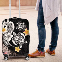 Hawaiian Tropical Plumeria Turtles Luggage Cover Polynesian Art Tattoo