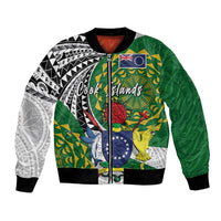 Cook Islands Independence Day Bomber Jacket National Flag and Emblem with Tatau Tattoo