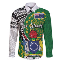 Cook Islands Independence Day Family Matching Summer Maxi Dress and Hawaiian Shirt National Flag and Emblem with Tatau Tattoo