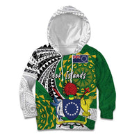 Cook Islands Independence Day Kid Hoodie National Flag and Emblem with Tatau Tattoo