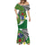 Cook Islands Independence Day Mermaid Dress National Flag and Emblem with Tatau Tattoo