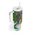 Cook Islands Independence Day Tumbler With Handle National Flag and Emblem with Tatau Tattoo