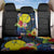 Palau Independence Day Back Car Seat Cover Melanesian Tattoo with Hibiscus