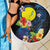 Palau Independence Day Beach Blanket Melanesian Tattoo with Hibiscus