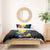 Palau Independence Day Bedding Set Melanesian Tattoo with Hibiscus
