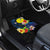 Palau Independence Day Car Mats Melanesian Tattoo with Hibiscus