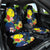 Palau Independence Day Car Seat Cover Melanesian Tattoo with Hibiscus
