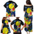 Palau Independence Day Family Matching Puletasi and Hawaiian Shirt Melanesian Tattoo with Hibiscus