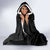 Palau Independence Day Hooded Blanket Melanesian Tattoo with Hibiscus