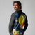 Palau Independence Day Long Sleeve Polo Shirt Melanesian Tattoo with Hibiscus